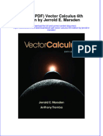 Ebook PDF Vector Calculus 6th Edition by Jerrold e Marsden PDF