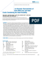 Comparative Study On Dynamic Characteristics of Two-Stage Gear System With Gear and Shaft Cracks Considering The Shaft Flexibility