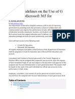 DepEd Guidelines On The Use of G Suite and Microsoft 365 For Education