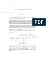 Helium Atom, Approximate Methods: 24th April 2008