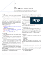 Flow Rate Adjustment of Personal Sampling Pumps: Standard Practice For