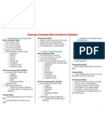 k-6 Technology Skills Checklist