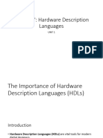 Unit 1 - Hardware Description Languages