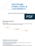 Software Construction & Development: Created by Muhammad Zeeshan Khan Mehsud