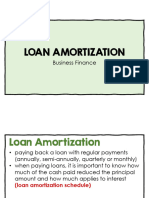 Business Finance - Loan Amortization 