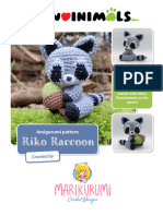 Pattern Kawainimals Riko Raccoonnn