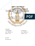 Relationship Between Financial Leverage and Profitability Research Paper