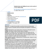 Neonatal Vitamin K Administration and Childhood Cancer in The North of England