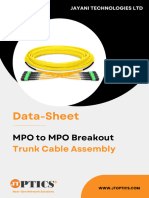 MPO To MPO High Density Breakout Cable Data Sheet by JTOPTICS