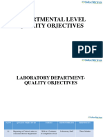 Departmental Level Quality Objectives