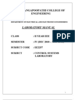 Control System Lab Manual