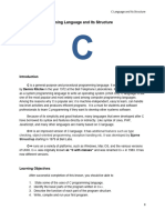 CP1 - Unit 2 - C ProgLag and Its Structure