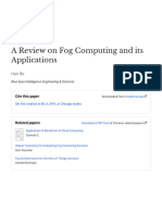 A Review On Fog Computing and Its Applications