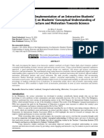 Effects of The Implementation of An Interactive Students' Notebook (ISN) On Students' Conceptual Understanding of Atomic Structure and Motivation Towards Science