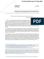 Case 8 (Facebook, Cambridge Analytica, and The (Uncertain) Future of Online Privacy)