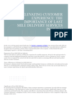 Elevating Customer Experience The Importance of Last Mile Delivery Services in Dubai