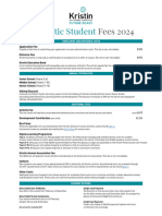 Kristin Domestic Fee Schedule 2024