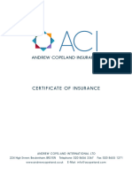 Insurance Certificate