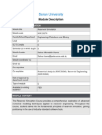 Su - Module Description - Reservoir Sim