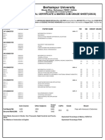 Grade Sheet