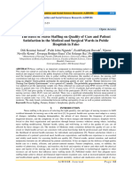 The Effect of Nurse Staffing On Quality of Care and Patient Satisfaction in The Medical and Surgical Wards in Public Hospitals in Fako