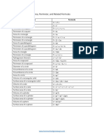 Math Formula Cheat Sheets