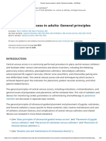 Central Venous Access in Adults - General Principles - UpToDate