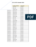 Ipl 2024 Schedule