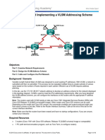 8215 Lab Designing and Implementing A VLSM Addressing Scheme