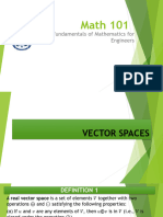 MATH101 7 Vector Spaces