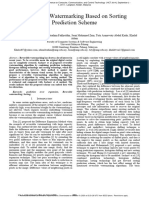 Reversible Watermarking Based On Sorting Prediction Scheme