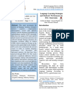 Abstract:: Language Learning Strategies and Students' Performance in ESL Classrooms