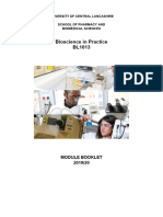 BL1013 - Bioscience in Practice - Module Handbook 19-20 2