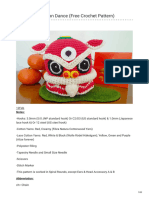 Lion Head For Lion Dance Crochet Pattern