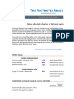 Option Adjusted Valuation of Debt and Equity The Footnotes Analyst