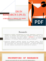 Methods in Research I Pa II