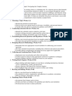 Thesis Timeline Example