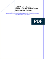 Ebook Ebook PDF Introduction To Psychology and Culture Why Culture Matters by Mia Palmer All Chapter PDF Docx Kindle