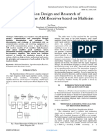 Simulation Design and Research of Superheterodyne AM Receiver Based On Multisim