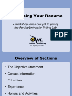 Purdue OWL 08 Résumé Workshop Presentation