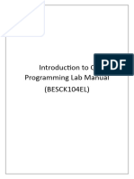 C Programming Lab Manual