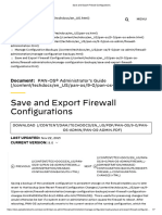 Save and Export Firewall Configurations