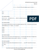 Sequences and Series - JEE Main 2024 January