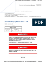 Service Braking System Pressure - Test