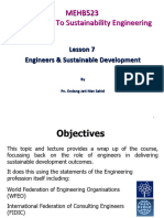 Lesson 7 Engineer and Sustainable Develo