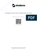 A Detailed Lesson Plan in Mathematics M Bucad