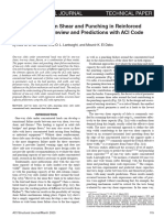 Transition Between Shear and Punching in Reinforced Concrete Slabs Review and Predictions With ACI Code Expressions