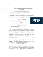 Introduction To The Topology of Continuous Dynamical Systems Andries Smith 1. Continuous General Dynamical Systems