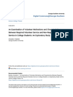 An Examination of Volunteer Motivations and Characteristics Betwe