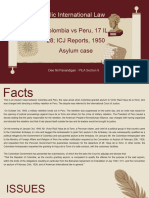 Colombia Vs Peru, 17 ILR 28 - ICJ Reports, 1950 Asylum Case Report